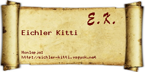 Eichler Kitti névjegykártya